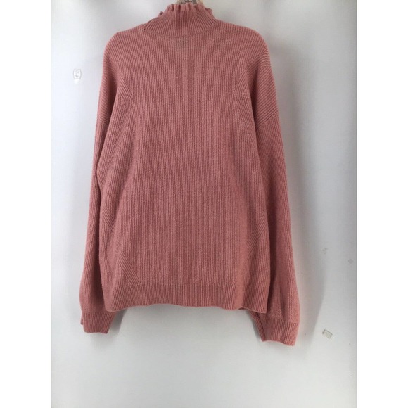 Halogen Sweater Women Size X1 Wool Blend Ruffles Neck Blush - Picture 6 of 16